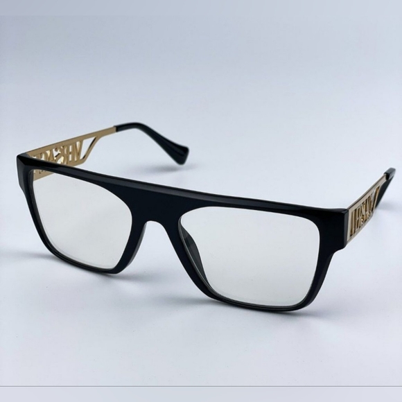 👓 NEW Versace VE3326U GB1 Black Gold Square Unisex Eyeglasses - Picture 5 of 12